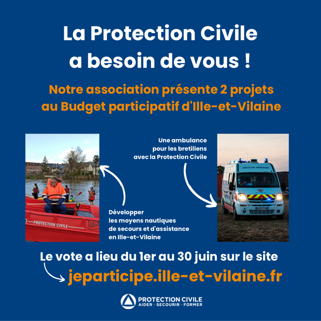 Budget participatif : 2 projets déposés par la Protection Civile