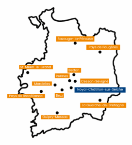 carte des antennes locales de la protection civile d'ille et vilaine